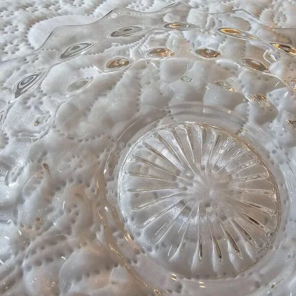 Vintage Fostoria Cubist Depression Glass Plate, Dessert or Salad Plate - Picture 4 of 6